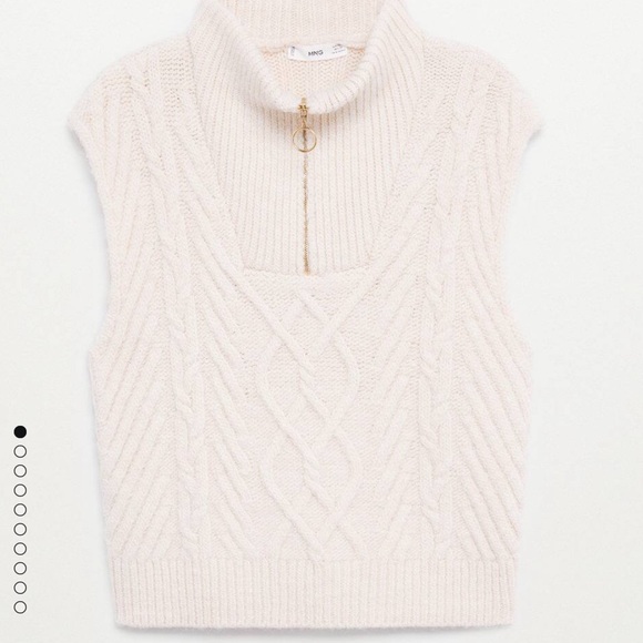 Sleeveless knit vest, short turtleneck with zipper - Picture 6 of 10